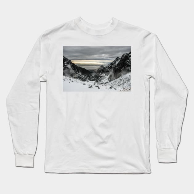 Winter in the mountains Long Sleeve T-Shirt by artesonraju